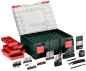 Preview: Metabo BS 18 L SET, Mob i l e  Werkstatt, 2 x 2,0 Li-Power Akkus, Schnellladegerät, mit viel Zubehör, 74 teilig!